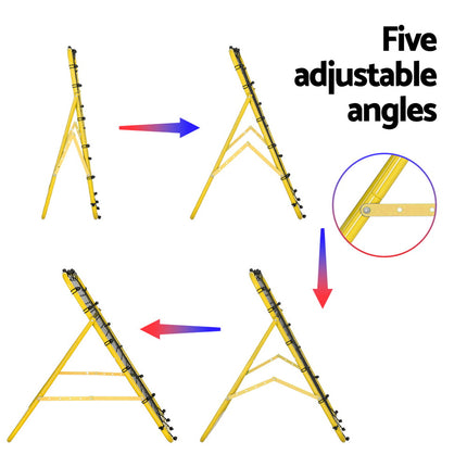 Everfit Baseball Soccer Net Rebounder Football Goal Net Sports Training Aid Yellow 5