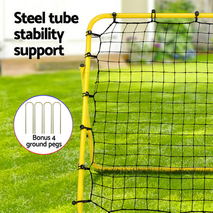 Everfit Baseball Soccer Net Rebounder Football Goal Net Sports Training Aid Yellow 6