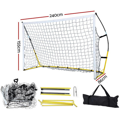 Everfit 2.4m Football Soccer Net Portable Goal Net Rebounder Sports Training 2