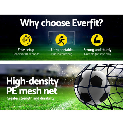 Everfit 2.4m Football Soccer Net Portable Goal Net Rebounder Sports Training 3