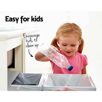 Cefito Pull Out Bin Kitchen Double Basket 2X15L Grey 6