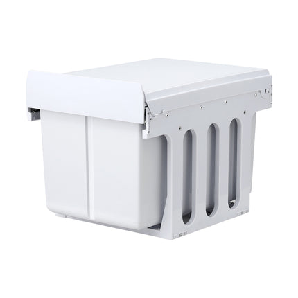 Cefito Pull Out Bin Kitchen Triple Slide Garbage Rubbish Bins Basket White 31L 3