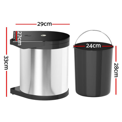 Cefito Pull Out Bin Swing Out Bins 12L 2