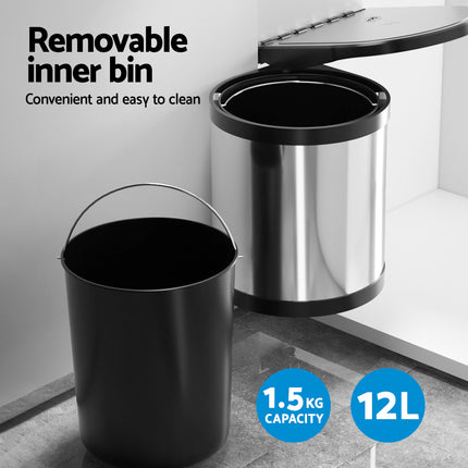 Cefito Pull Out Bin Swing Out Bins 12L 5