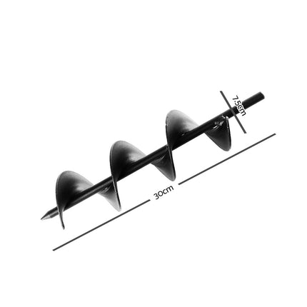 GIANTZ Power Garden Auger Small Earth Planter 75 X 300MM Black 2
