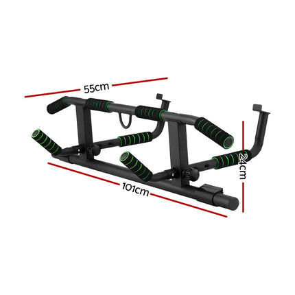 Multi-Grip Pull Up Bar Doorway Chin Up Horizontal Bar Home Gym Workout 101cm Length 2