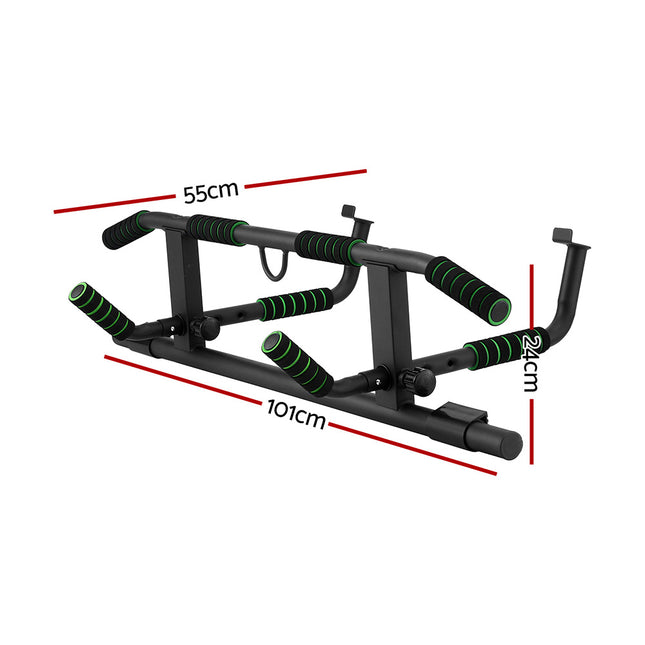 Multi-Grip Pull Up Bar Doorway Chin Up Horizontal Bar Home Gym Workout 101cm Length 2