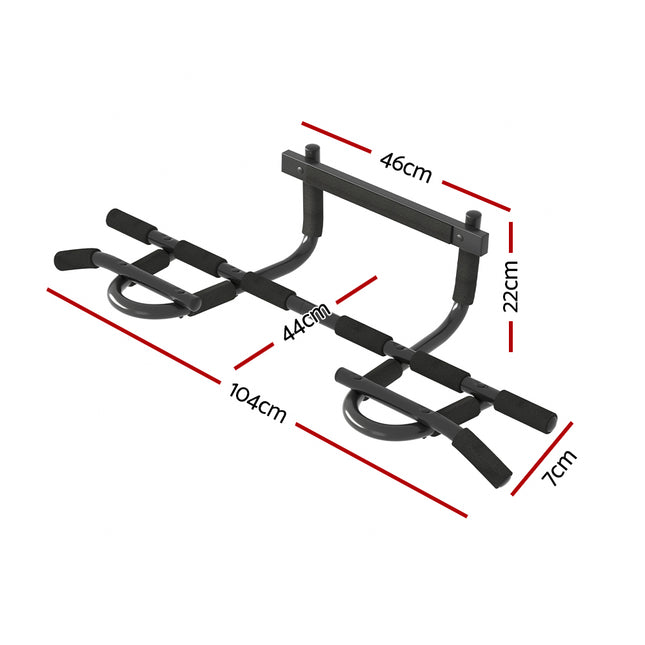 Everfit Pull Up Bar 104CM Doorway Chin Up Horizontal Bar Gym 2