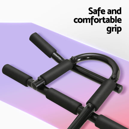 Everfit Pull Up Bar 104CM Doorway Chin Up Horizontal Bar Gym 6