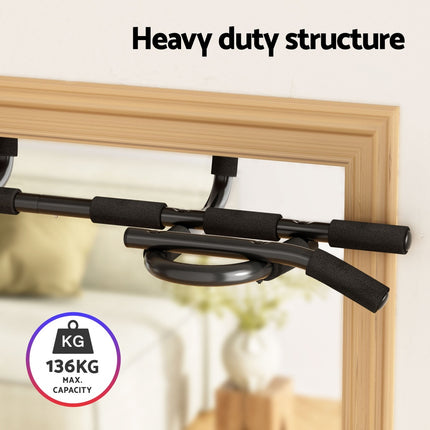 Everfit Pull Up Bar 104CM Doorway Chin Up Horizontal Bar Gym 7