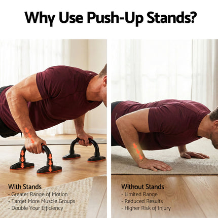 Everfit Push Up Bars Stands Parallel Handles Home Gym Fitness Strength Training 4
