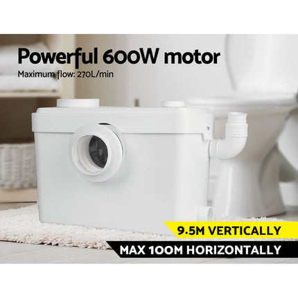 Giantz Macerator Sewerage Pump Waste Water Marine Toilet Disposal Unit Laundry 4