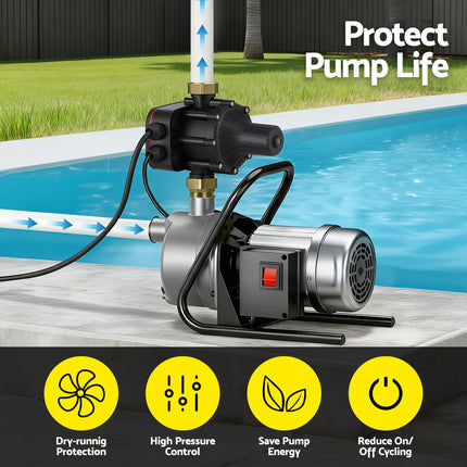 GIANTZ Digital Water Pump Controller 16A 1.5kW Max High Power Pressure Switch Adjustable 10Bar IP65 4