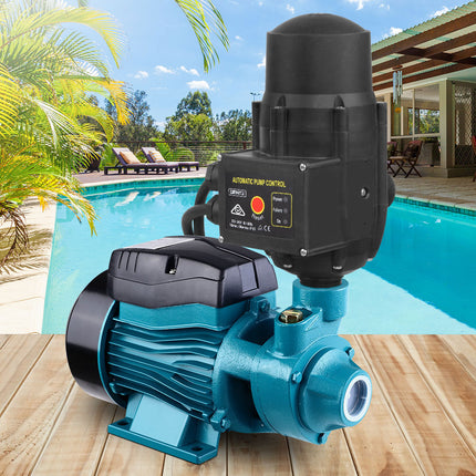 Giantz Peripheral Water Pump Garden Boiler Car Wash Auto Irrigation QB60 Black 7