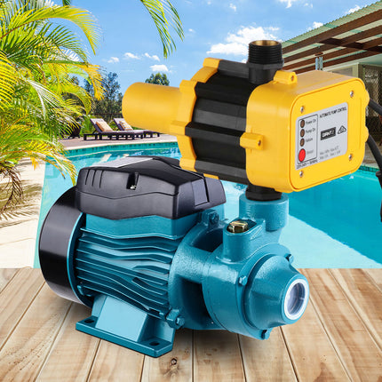 Giantz Peripheral Water Pump Garden Boiler Car Wash Electric Irrigation QB60 Yellow 7