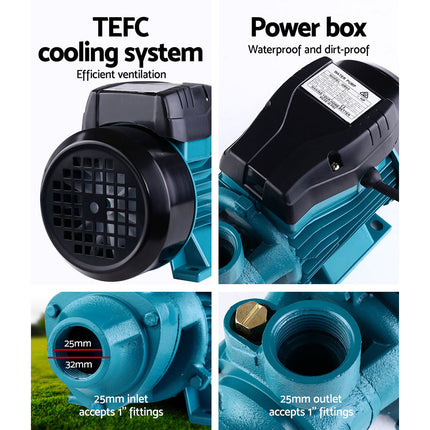 Giantz Peripheral Water Pump Garden Boiler Car Wash Electric Irrigation QB60 Yellow 5