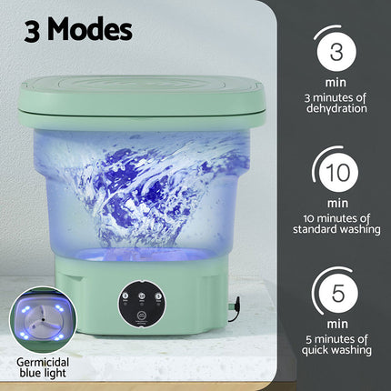 Devanti Portable Washing Machine 8L Green 4