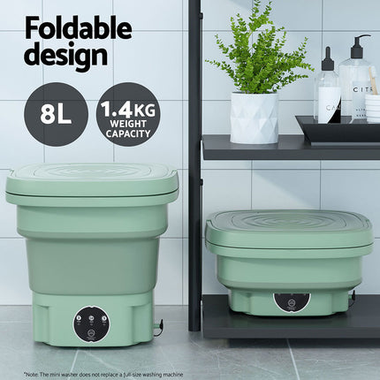 Devanti Portable Washing Machine 8L Green 5