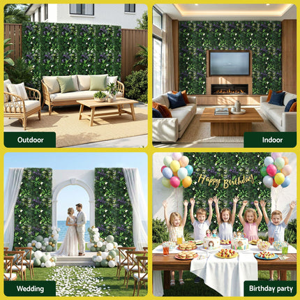 Gardeon 4PCS Artificial Plant Wall Panels 40X60CM Boxwood Panel Hedge Grass Backdrop Backyard Green Decor 7