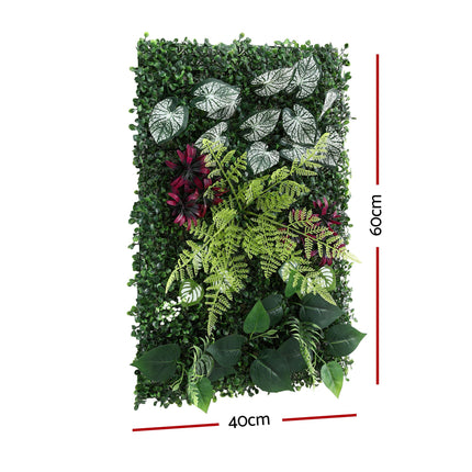 Gardeon 4PCS Artificial Plant Wall Panels 40X60CM Boxwood Panel Flower Backdrop Backyard Green Decor 2