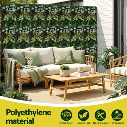 Gardeon 4PCS Artificial Plant Wall Panels 40X60CM Boxwood Panel Flower Backdrop Backyard Green Decor 4