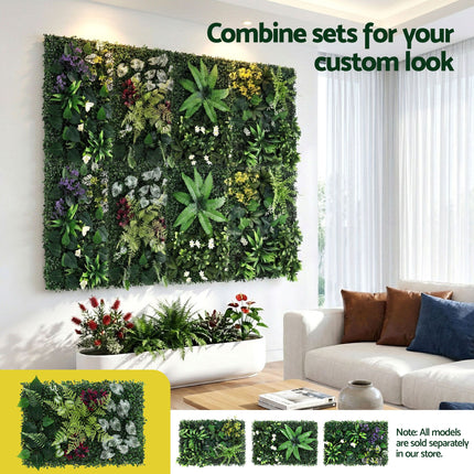 Gardeon 4PCS Artificial Plant Wall Panels 40X60CM Boxwood Panel Flower Backdrop Backyard Green Decor 6