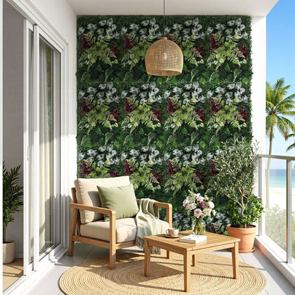 Gardeon 4PCS Artificial Plant Wall Panels 40X60CM Boxwood Panel Flower Backdrop Backyard Green Decor 8