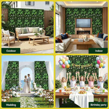 Gardeon 4PCS Artificial Plant Wall Panels 40X60CM Boxwood Panel Leaf Backdrop Backyard Green Decor 7