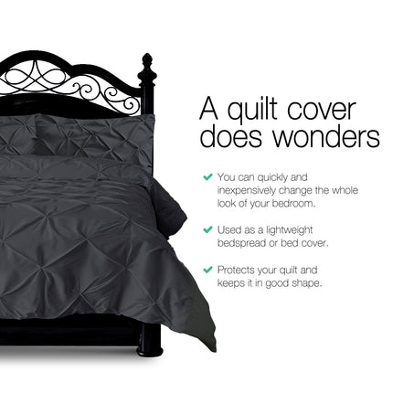 Giselle Bedding Quilt Cover Set Diamond Black Super King 3