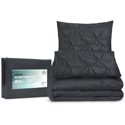 Giselle Bedding Quilt Cover Set Diamond Black Super King 5