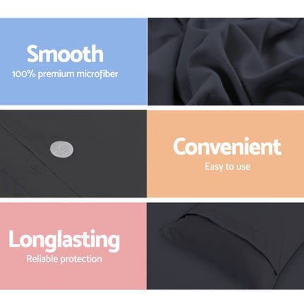 Giselle Bedding Quilt Cover Set Classic Black King 6