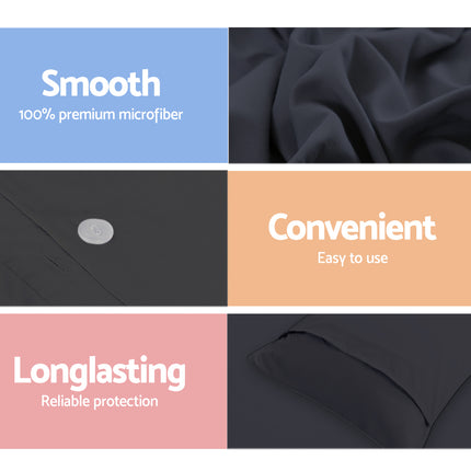 Giselle Bedding Quilt Cover Set Classic Black Queen 6