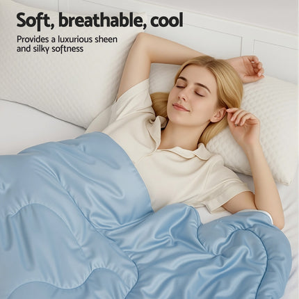 Giselle Tencel Quilt 200GSM Summer Quilts Comforter Doona Light Weight Soft Throw Blanket Single 6