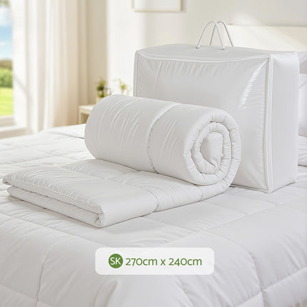 Giselle Bedding 200GSM Bamboo Quilt Summer Quilts All Season Doona Duvet Lightweight Super King 3