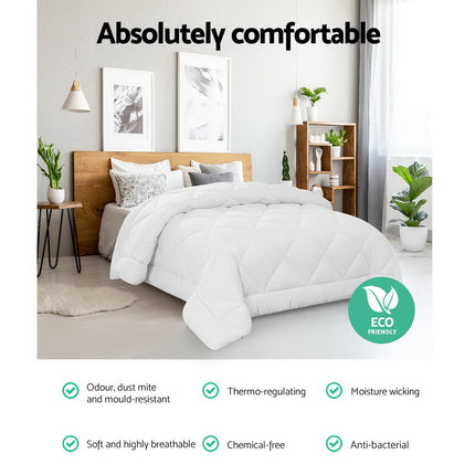 Giselle Bedding 700GSM Microfibre Bamboo Quilt Super King 4