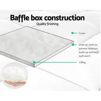 Giselle Bedding 800GSM Microfibre Bamboo Quilt King 6