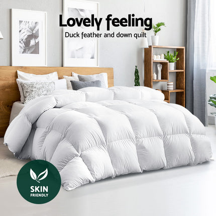 Giselle Bedding 700GSM Duck Down Feather Quilt Duvet Doona Winter Blanket Single 3
