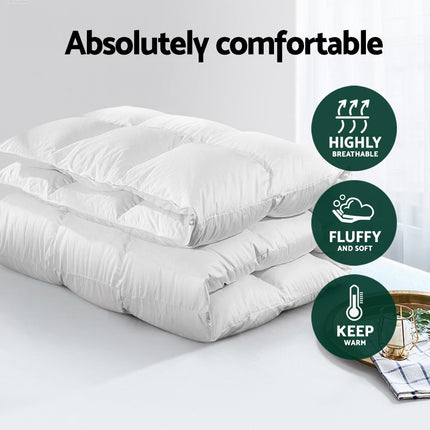 Giselle Bedding 700GSM Duck Down Feather Quilt Duvet Doona Winter Blanket Single 5