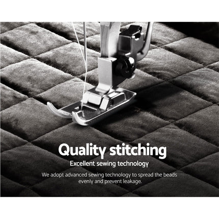 Giselle Bedding Faux Mink Quilt Charcoal Double 6