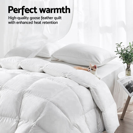 Giselle Bedding 700GSM Goose Down Feather Quilt King 3