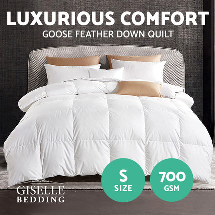 Giselle Bedding 700GSM Goose Down Feather Quilt Single 3