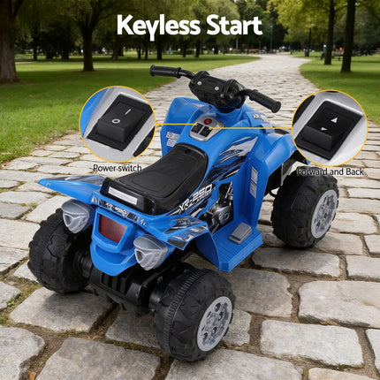 Rigo Kids Ride On Car ATV Quad Motorbike Electric Outdoor Toys 12V Blue 5