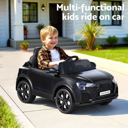 Kids Ride On Car Licensed RSQ8 Electric Toy Black Remote 12V Cars Black 4