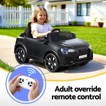 Kids Ride On Car Licensed RSQ8 Electric Toy Black Remote 12V Cars Black 8