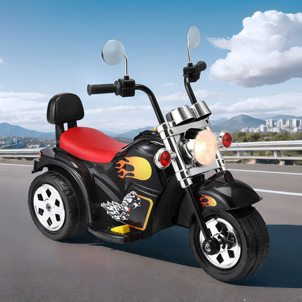 Rigo Kids Ride On Car Motorcycle Motorbike Electric Toys Horn Music 6V Black 7