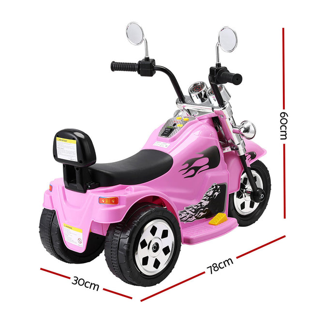 Rigo Kids Ride On Car Motorcycle Motorbike Electric Toys Horn Music 6V Pink 2
