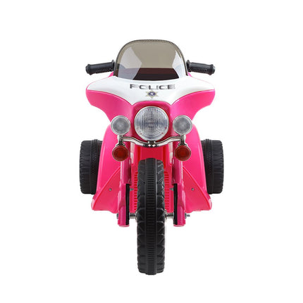 Rigo Kids Electric Ride On Patrol Police Car Harley-Inspired 6V Pink 3