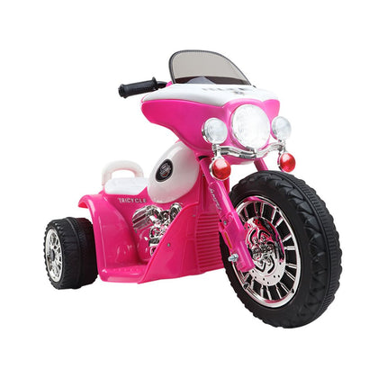 Rigo Kids Electric Ride On Patrol Police Car Harley-Inspired 6V Pink 6