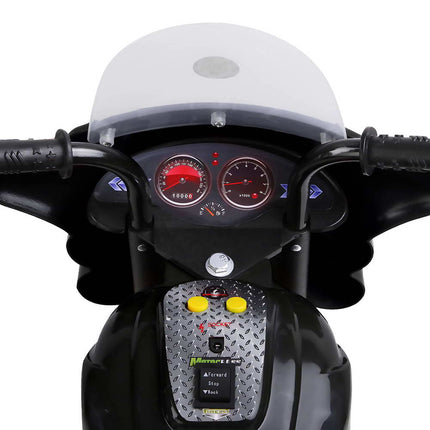 Rigo Kids Electric Ride On Police Motorcycle Motorbike 6V Battery Black 7