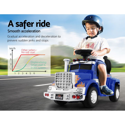 Rigo Kids Electric Ride On Car Truck Motorcycle Motorbike Toy Cars 6V Blue 4